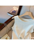 znbbw Spring Elegant Knitted Solid Color Two Piece Skirt Sets Fashion Women Lace Up Crop Tops Outfits Ladies Dress Suits