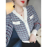 Znbbw Cardigan Ladies Sweater Jacket 2024 Early Autumn Top Design Long Sleeve V neck Korean Women Cardigan Sweater Clothing