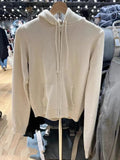 Znbbw Solid Knitted Hooded Cardigans Women Spring Soft Cotton Zipper Long Sleeve Sweaters Female Casual Streetwear Y2k Tops