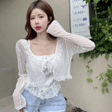 Znbbw Shirt Korean Summer Cardigan Sunscreen Casual Long Sleeves Short Shirts Sun Protection Clothing