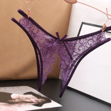 Znbbw Women Lace Panties Sexy Crotchless Underwear Erotic Panties Transparent Lingerie Perspective Female G-string Embroidered Thongs