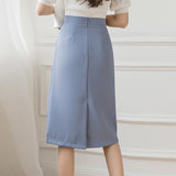 Znbbw Bodycon Summer Straight Skirts Women New Fashion Vintage Simple Solid High Waist Back Zipper Female Skirts Office Wear Jupe
