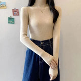 Znbbw Turtleneck Sweater Winter Pullover Knitted Basic Top Elastic Fall Slim Ladies Jumper Casual Long Sleeve Female Sweater