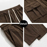 Znbbw Mens Corduroy Sweatpants Hip Hop Jogging Cargo Pants Loose Casual Pants  Neutral Retro Streetwear Fashion Harajuku Trousers
