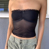 Znbbw Women Y2K Clothes Sexy Pleated Ruched Crop Top Long Sleeve Mesh Bolero Set Slim Fit Vintage Harajuku Tees 2000s Streetwear