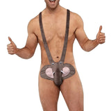 Znbbw Men Elephant Underwear Sexy Halter Sissy Gay Panties Jockstrap Thongs Christmas Gift G-String Male Boxer Trunks Lingerie