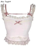 Znbbw Japanese White Lolita Cute Skirt Women Lace Bow Korean Kawaii Sweet Skirt High Waist Elegant Princess Fairy Skirts 2024