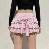 Znbbw Sweet A-Line Skirts Women Sexy Slim Low-Waist Casual Mini Skirts Y2K Female Summer Fashion Streetwear All-Match Pink Skirts