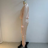 Znbbw Sets For Women 2 Pieces Autumn Fashion Casual Solid Round Neck Long Sleeves Pullovers Pants Sets With Pockets Streetwear