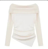Znbbw Frence Fairy New Two Pieces Set Women Slash Neck Elegant Slim Party Skirt Suit Female Korean Sexy Tops + Sweet Cake Skirts