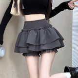 Znbbw Women Cute Puffy Skirt Elegant Female Design Folds Mini Skirt Korean Style Fashion High Waist Sweet A Line Skirts New