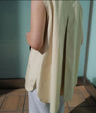 Znbbw Collar Sleeveless Shirts & Blouses Single Breasted Blusas Japanese Loose Camisas Minimalist Ropa Mujer Summer Tops