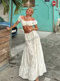 Znbbw Skirt Set Dress Summer Women Beach Holiday Sexy Cotton Matching Set Outfits Spring White 2 Pcs Vestidos Female Set 2024