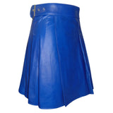 Znbbw Men Scottish Traditional Pleated Skirt Fashion Scottish Style Leather Belt Solid Color Pleated Skirt Fashion Casual Men Skirt