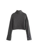 Znbbw 2023 Ladies Retro Solid Turtleneck Sweater Warm Knit Pullover Women Fashion Autumn Spring Casual Long Sleeve Sweater