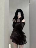 Znbbw Frence Fairy New Two Pieces Set Women Slash Neck Elegant Slim Party Skirt Suit Female Korean Sexy Tops + Sweet Cake Skirts