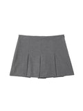 Znbbw 2023 Spring Autumn Fashion Pleated Shorts Skirt Casual Women Solid Color Simple Mini Skirt Bottom Female