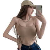 Znbbw Korean Version Camouflage Casual Tank Top With Tight And Sexy Short Sleeveless Suspender Small Tank Top