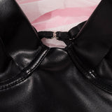 Znbbw Leather Lingerie Sexy Underwear Push Up Bra and Panty Set Seamless PVC Intimate Sexy Bandage Panties Matching Sets