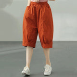 Znbbw Women Cotton Cargo Shorts Korean Fashion Streetwear Female Loose Wide Leg Pants Harajuku BF All Match Shorts Summer New