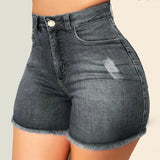 Znbbw Women Push Up Denim Shorts Ripped Jeans High Waisted Hotpant Slim Fit Denim Short Summer Fashion Female Sport Ultra Shorts