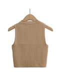 Znbbw Women Off Shoulder Tank Top Summer Knit Ribbed O Neck Sleeveless Skinny Vests 2023 Sexy Solid Basic Tops 202304