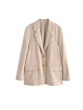 Znbbw TRAF 2023 Woman 2 Pieces Sets Blazer Suit Coat Tops + Asymmetrical Wide Pleated Mini Skirt Spring Causal Sets