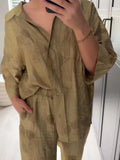 Znbbw Print Women Pants Sets Lapel Half Sleeve Single Breasted Shirt Drawstring Wide Leg Pant Female 2024 Spring Loose Outfit
