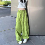 Znbbw Cargo Pants Women Oversized Wide Leg Sweatpants Streetwear High Waist Baggy Joggers Harajuku Hip Hop Casual Sports Trousers