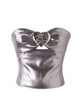 Znbbw Women Vintage Y2k Crop Top Summer Camisole 2024 Fashion Casual Tube Top Female Sleeveless Off Shoulder Tank Top Strapless Vest