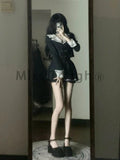 Znbbw Style Kawaii Two Piece Set Women Sailor Collar Design Sweet Skirts Suit Female Elegant Tops + Mini Skirt 2024 Winter New
