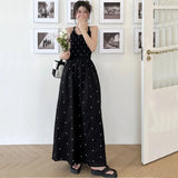 Znbbw Polka Dot Midi Dress Women Summer Sexy Halter Neck Sleeveless Lace Up A Line Dress Feminino Long Beach Vestido Robe