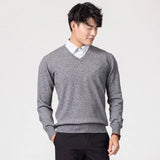 Znbbw Men Cashmere Sweater 2023 Autumn Winter Casual Solid Color Long Sleeve Knitted Pullovers Top Male Soft Warm O-Neck Jersey Jumper