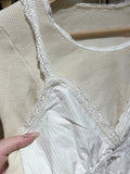 Znbbw White Lace Tank Tops Women Summer Casual Cute Sleeveless V Neck Slim Cotton Camis Vintage Aesthetic Solid Y2k Vests 2024