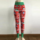 Znbbw Women Sexy Christmas Leggings High Waist Skinny Legging Fitness Ladies Printed Workout Leggings Stretch Trousers Pants