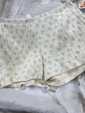 Znbbw Little Bear Print Eyelet Shorts Women Summer Cotton Elastic Waist Straight Short Pant Vintage Sweet Casual Home Sweatpants