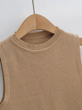 Znbbw Women Off Shoulder Tank Top Summer Knit Ribbed O Neck Sleeveless Skinny Vests 2023 Sexy Solid Basic Tops 202304