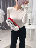 Znbbw Shirt Women T-Shirt Long Sleeve Korean Style Slim Basic Elasticity Tshirt Top Womens Clothing T Shirt Femme