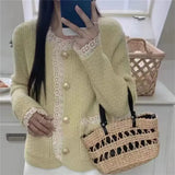 Znbbw Sweater Women's Sweet Lace Splice Knitwear Coat Korean Academy Style Small Fresh Super Immortal Sweater Cardigan