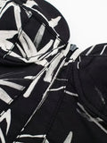 Znbbw TRAF Print Pleated Skirt Sets Black Long Skirts for Women High Waist Maxi Skirt Women Summer Cape Skirts Woman