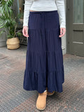 Znbbw Lace-up White Long Skirts Women Summer Cotton Drawstring High Waist A-line Skirt Female Sweet Simple Loose Faldas Y2k