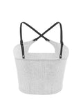 Znbbw Women's Camisole Spaghetti Strap Crop Top Vintage Y2k Summer Fashion Tank Top Sexy Hollow Out Sleeveless Off Shoulder Vest 2024