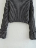 Znbbw 2023 Ladies Retro Solid Turtleneck Sweater Warm Knit Pullover Women Fashion Autumn Spring Casual Long Sleeve Sweater