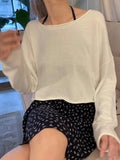 Znbbw Women Solid Raw Trim Cropped Sweatshirts Sexy Scoop Neck Soft Cotton Autumn Pullovers Top Vintage Streetwear Loose Hoodies Y2k