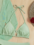 Znbbw Pieces Set Swimsuit Women High Waist Swimwear Sexy Lace Up Micro Bikini Set With Skirt 2023 New Solid Beachwear Bathing Suit