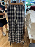 Znbbw Plaid Drawstring Casual Pants Women Autumn Soft Cotton Baggy Comfort Sweatpants Harajuku Streetwear Straight Trousers