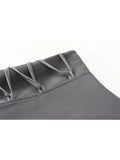 Znbbw Waist Pleated Skirts For Women Bandage Short Grey Skirts Gothic Sexy Club Streetwear Casual Harajuku Mini Skirts Female