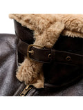 Znbbw Women Fleece Leather Jackets Loose Turn Down Collar Zippers Thick Coat 2023 Autumn Winter Vintage Ladies Warm Clothes Top