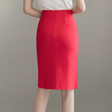 Znbbw Simple OL Style Office Pencil Skirts Elegant All-Match High Waist Slim Women Skirts Female Classic Vintage Casual Bottoms