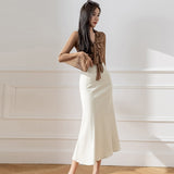 Znbbw Office Lady Solid Long Skirts Women 2023 Korean Fashion High Waist Wrap Hip Mermaid Skirt French Y2k Slim Casual Skirt